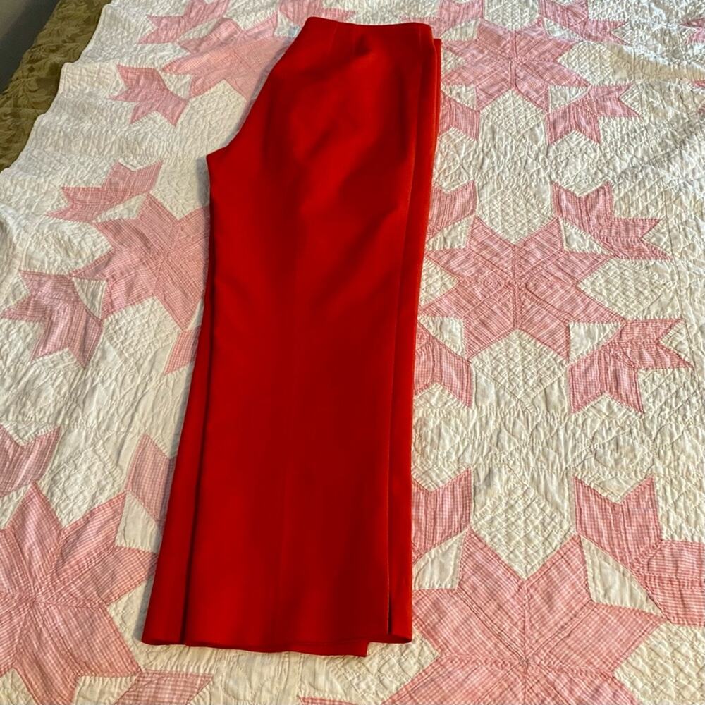 St. John Yellow Label Red Capri Pants High Waisted Women’s 10‎ Made in the USA - Picture 16 of 16